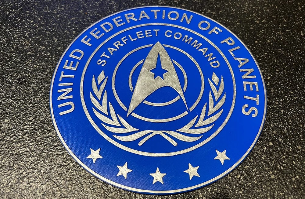 Multicolor Starfleet Command Logo Magnet by wotfan69, Download free STL  model