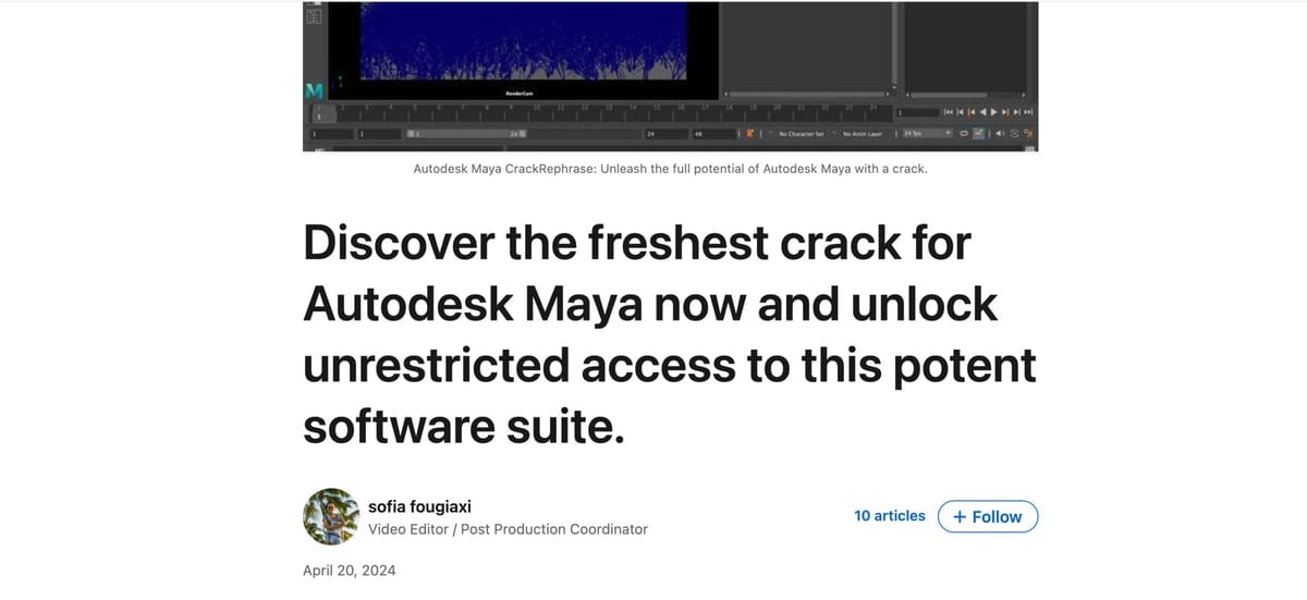 Image of Autodesk Maya Free Download: Autodesk Maya 2025 Crack