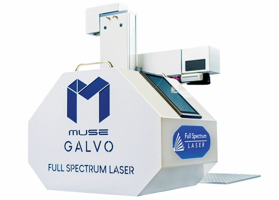 The Muse Galvo takes a more organic shape than other machines on the market