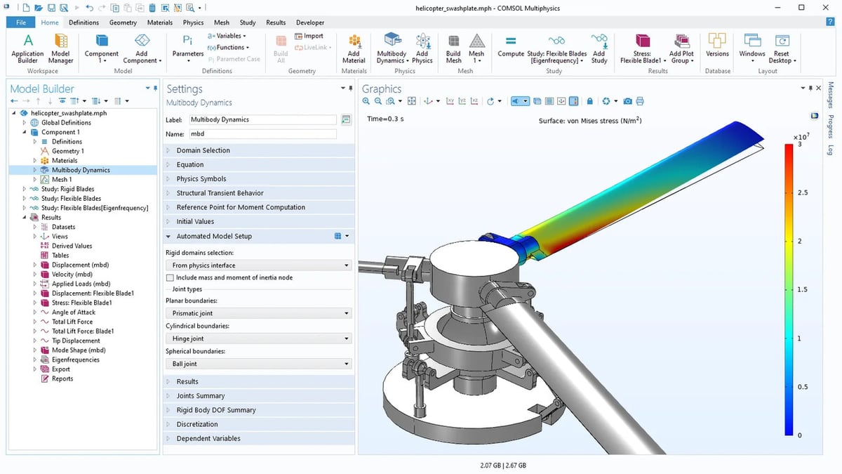 COMSOL Multiphysics works with different engineering areas and is runs in Windows, MacOS and Linux