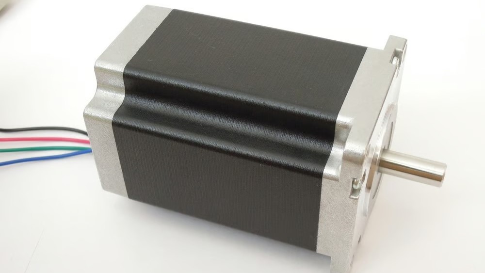 A stepper motor is one of many components determining the rotation distance