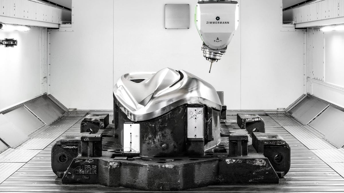 A Zimmermann 6-axis milling machine at work