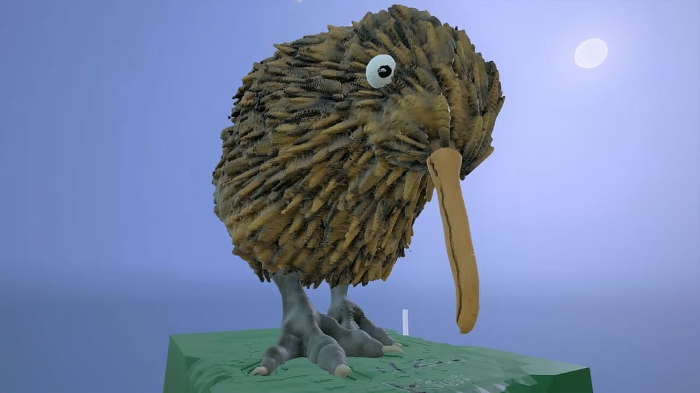 A cute SculptrVR bird in action