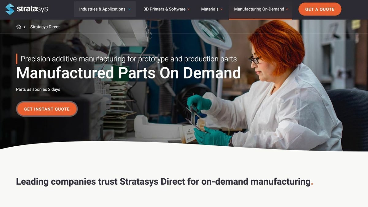 Stratasys offers different services and products