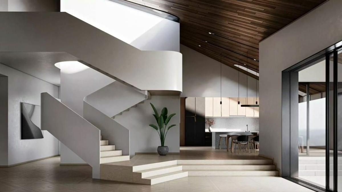 A modern minimalist interior design
