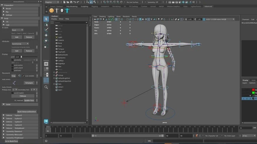 Maya is a great program to use for creating realistic 3D characters