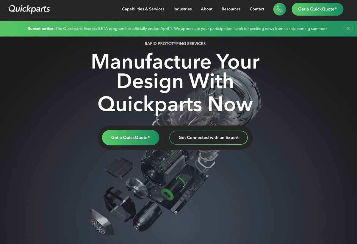 Imagen de Servicio de impresión 3D online: Quickparts