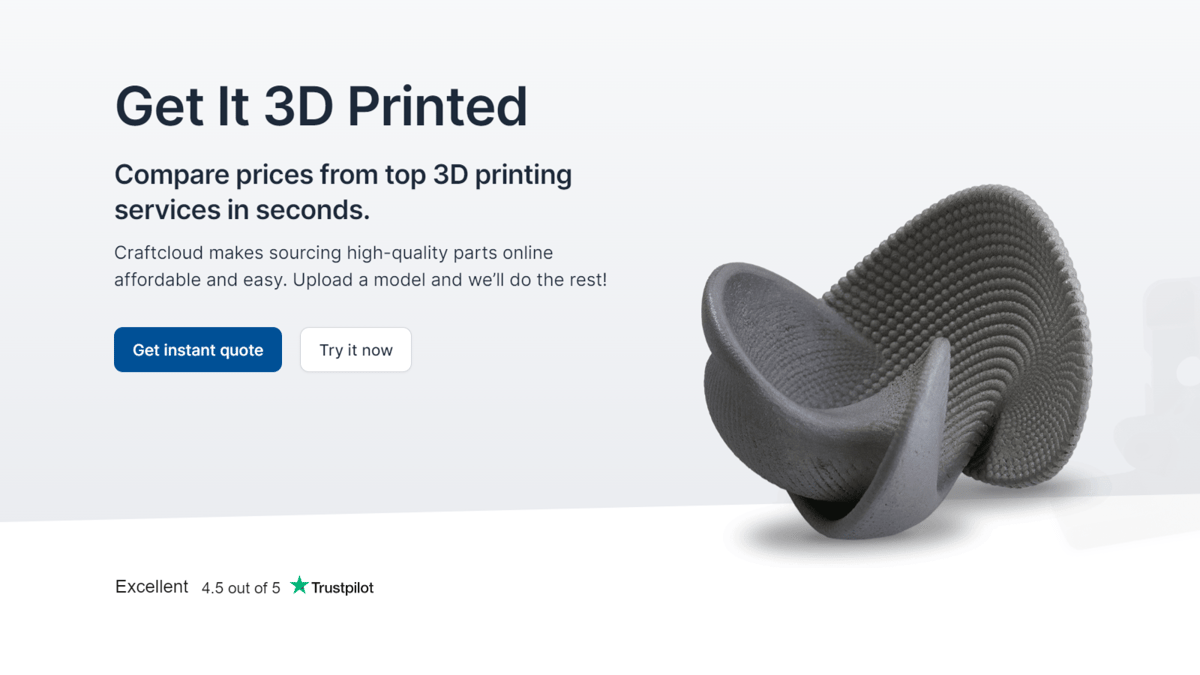 Craftcloud instantly compares 3D printing services around the globe