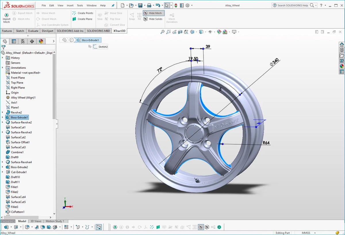 Image of Reverse Engineering Parts With 3D Scanners: Polyga XTract3D (for Solidworks)
