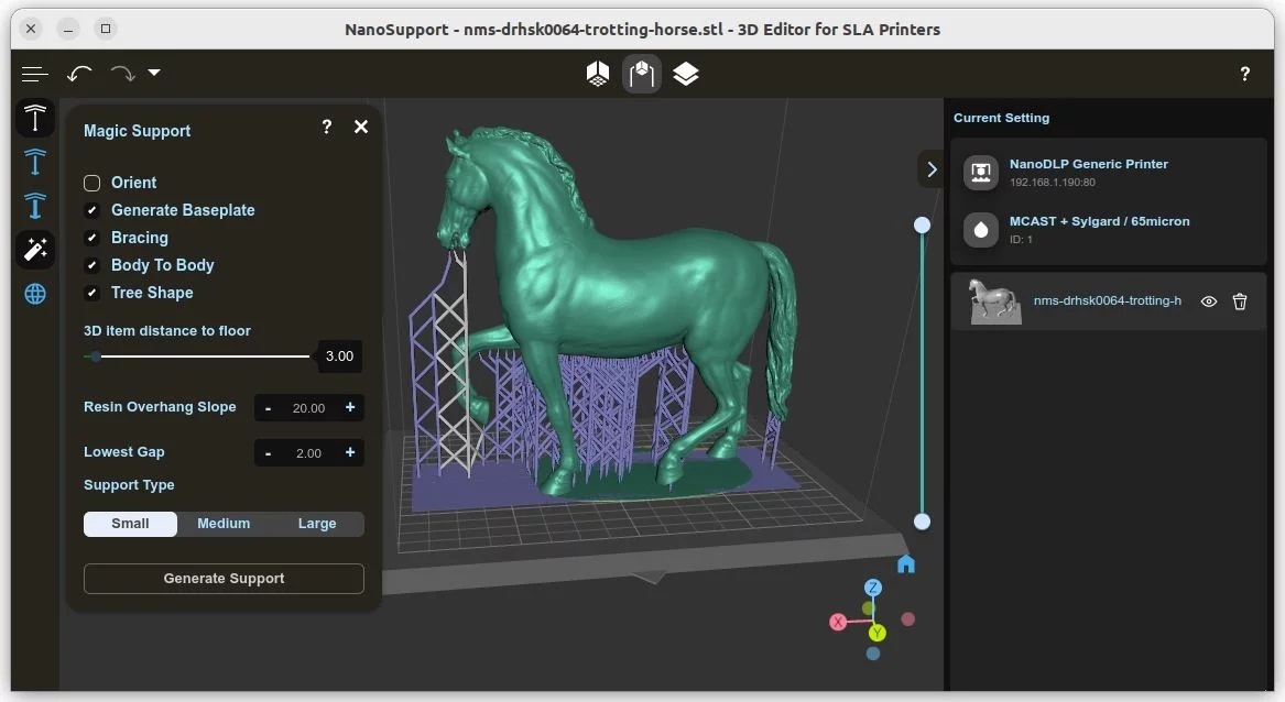 Nano 3D Tech's NanoSupport preparation software has in-built STL repair