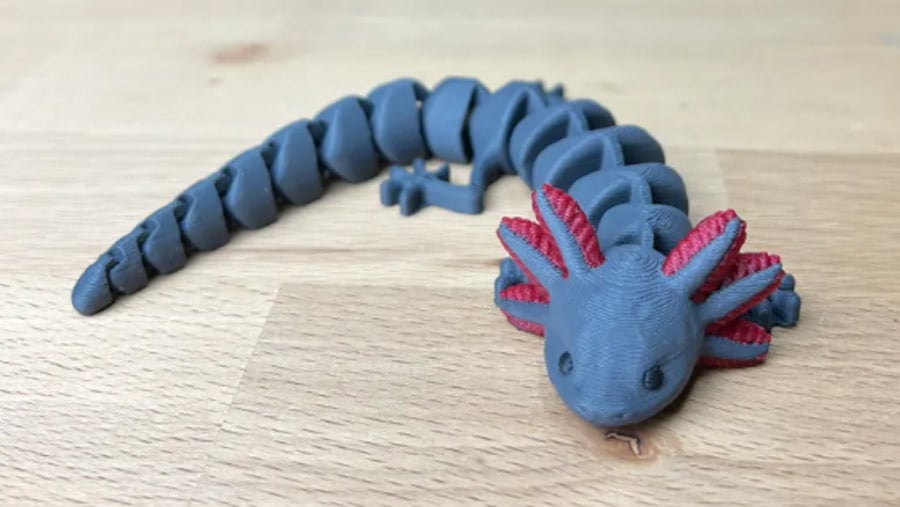 Image of Easy & Fun Things to 3D Print: Articulated Axolotl