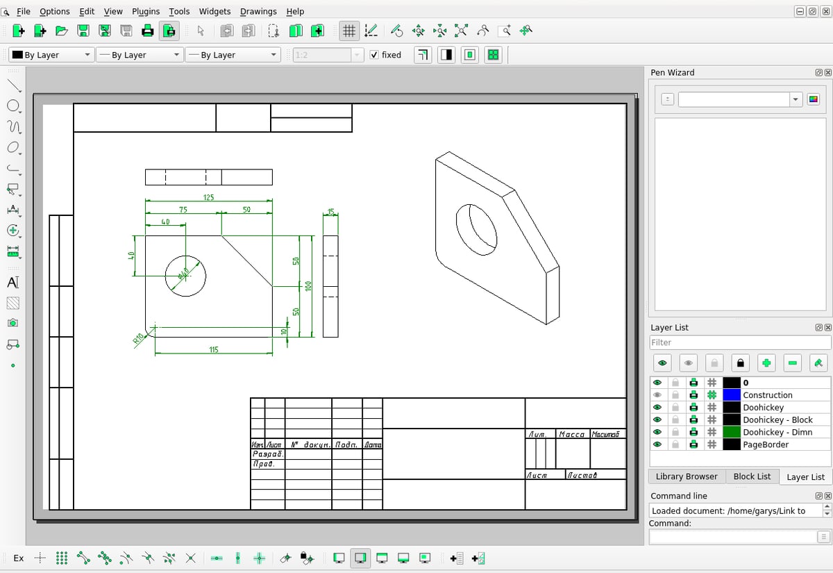 Imagen de Mejores programas CAD gratis (Software CAD gratuito): LibreCAD