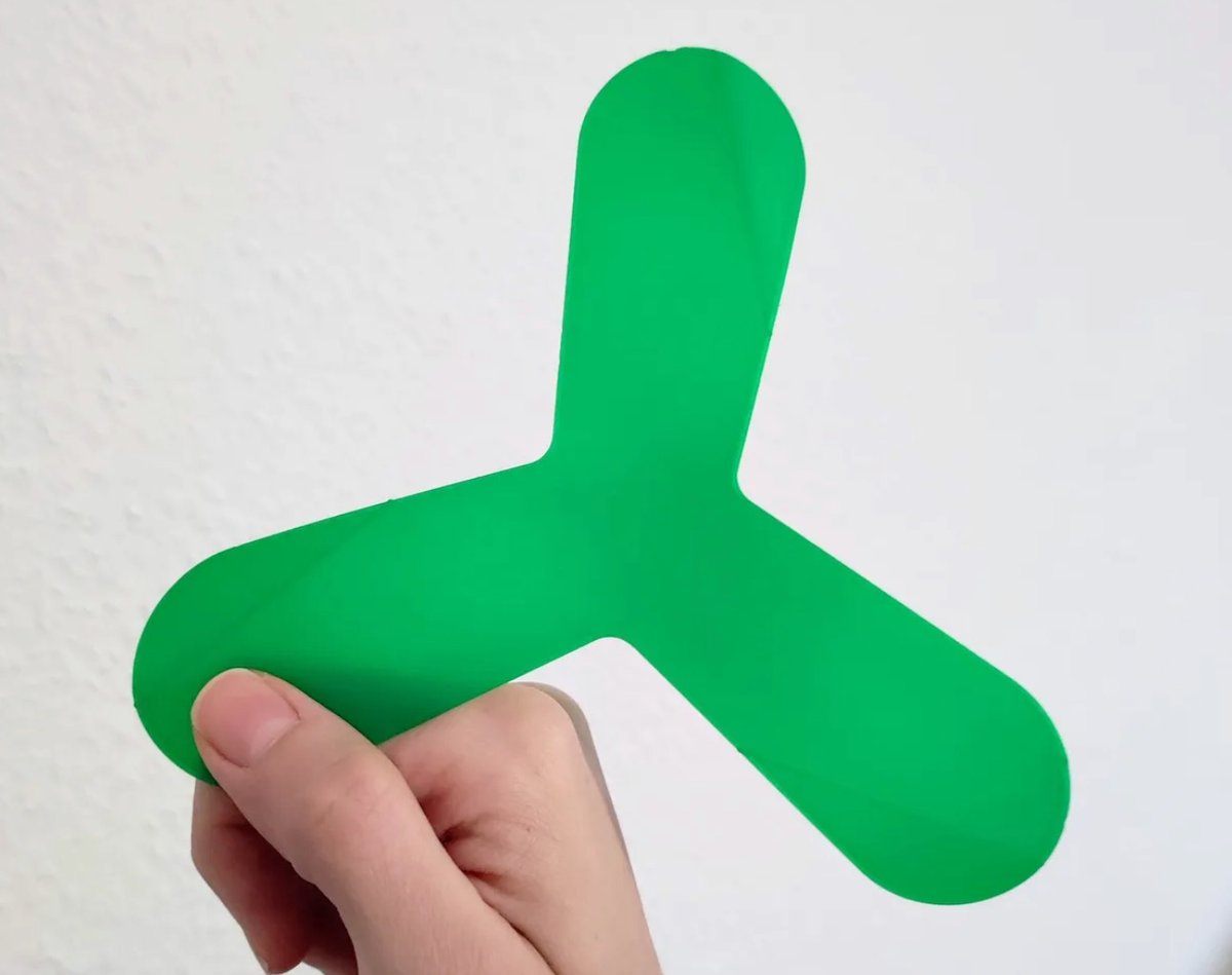 Foto de Projetos para impressora 3D: coisas para imprimir em 3D: Bumerangue para espaços pequenos