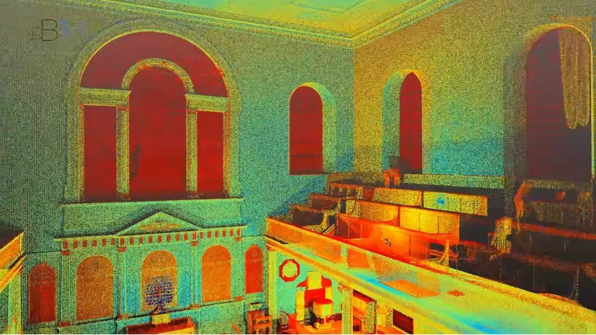 Laser scans are composed of millions of scanned points
