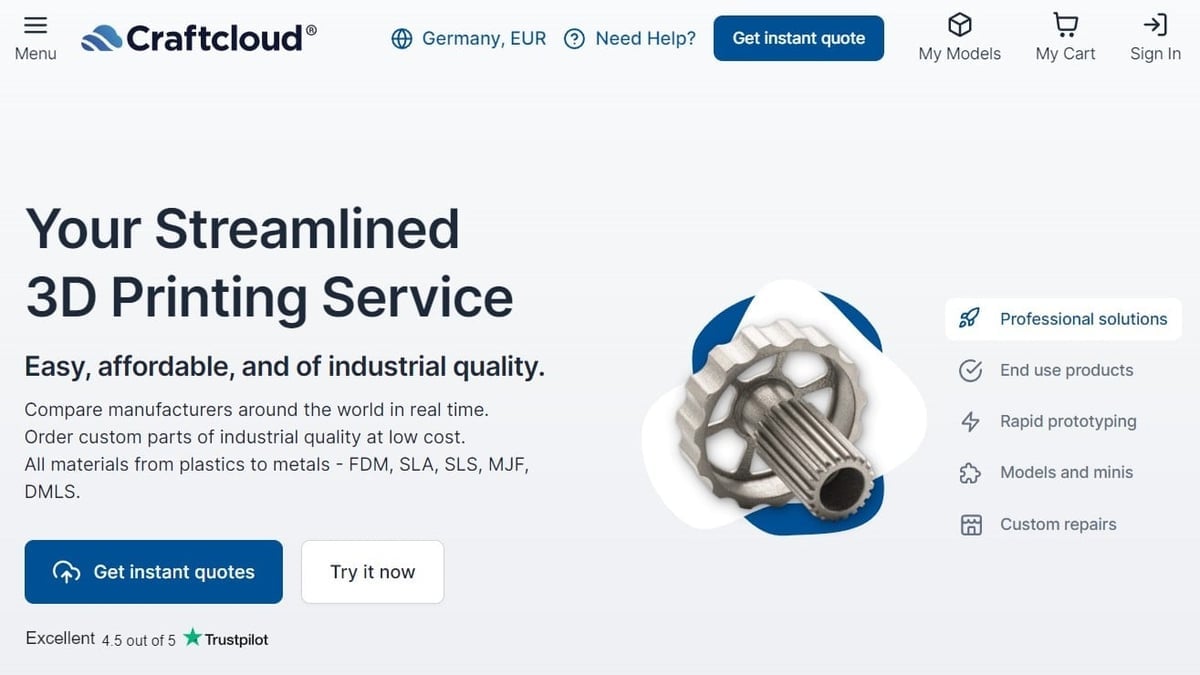Image of The Best Online 3D Printing Services / 3D Print On Demand: Craftcloud