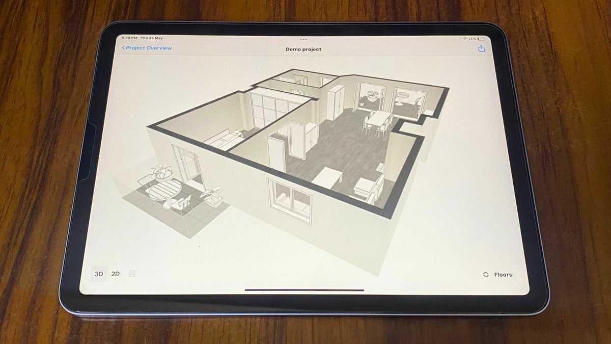 Magicplan supports both 2D and 3D views