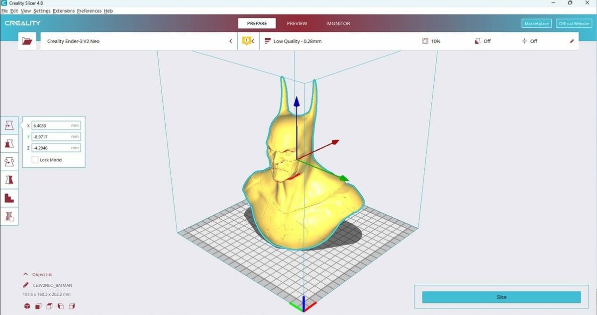 A familiar picture. Creality Slicer's UI is pretty similar to to Cura's