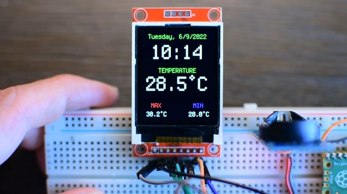 Imagen de Proyecto Raspberry Pi / Proyectos con Raspberry Pi: Termómetro y reloj