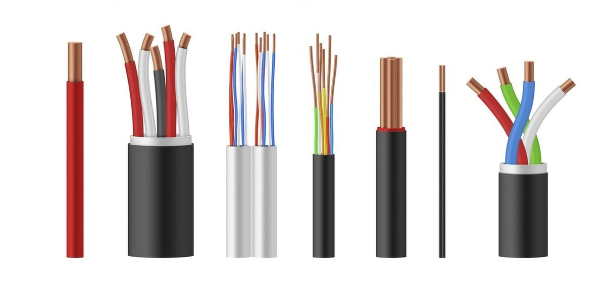 A single cable can contain several wires for space saving reasons