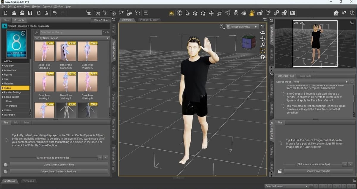 Movable 3D pose support) pants/pants - CLIP STUDIO ASSETS