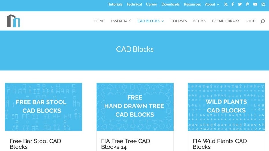 Some of the free CAD blocks available
