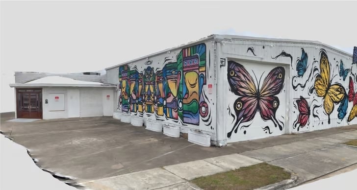 A butterfly building