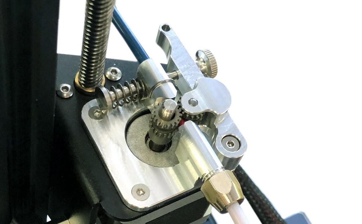 The MicroSwiss All-Metal Extruder has CNC-machined drive gears
