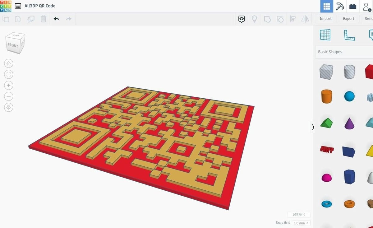 Thanks to free modeling programs, converting QR codes to 3D is easy