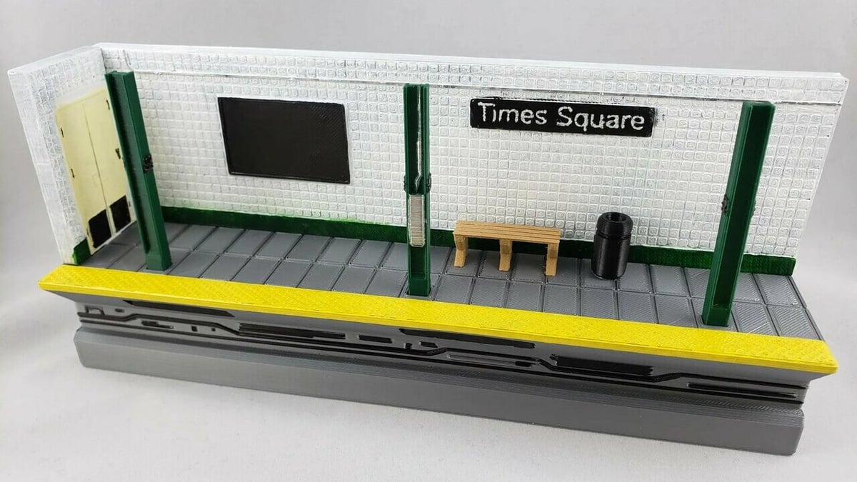 An accurate replica of an NYC subway station