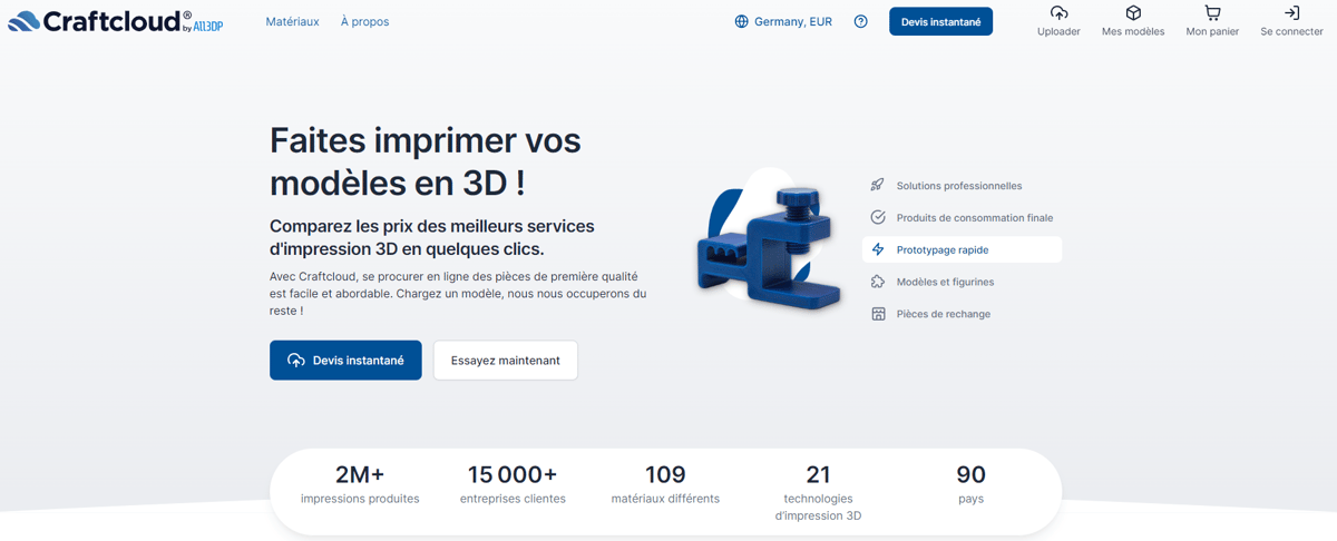 Photo de Service d'impression 3D en ligne (particuliers et professionnels): Craftcloud