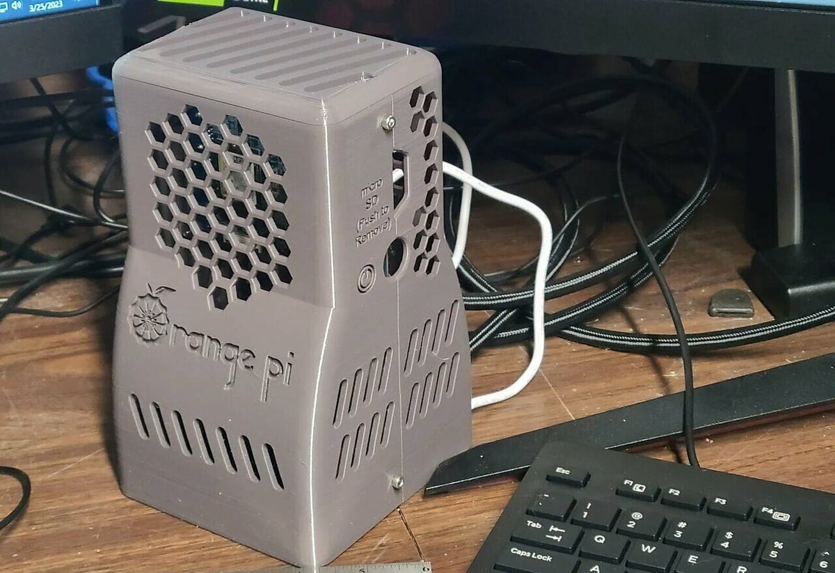 Mini Desktop Case for Orange Pi 5 with Ice Tower intended for