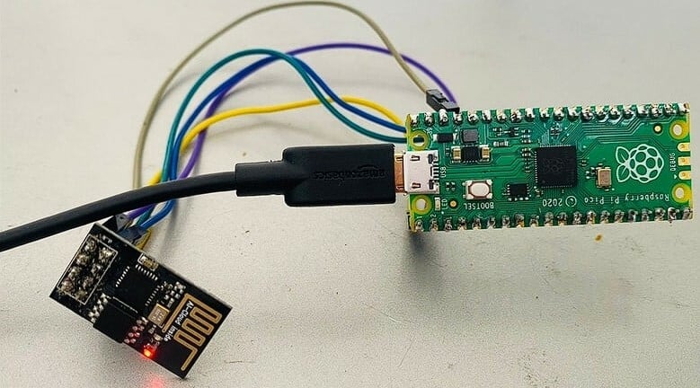 With an ESP8266-01 Wi-Fi Module, you can turn the Pico into a web server