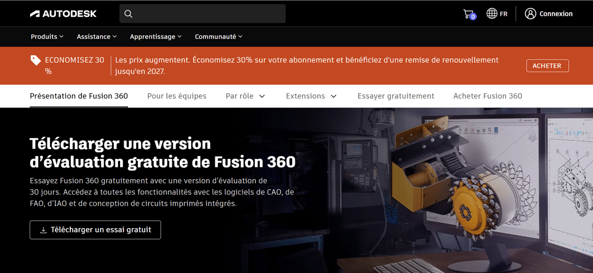 Photo de Fusion 360 gratuit – Versions d'évaluation gratuites: Version complète - Essai gratuit