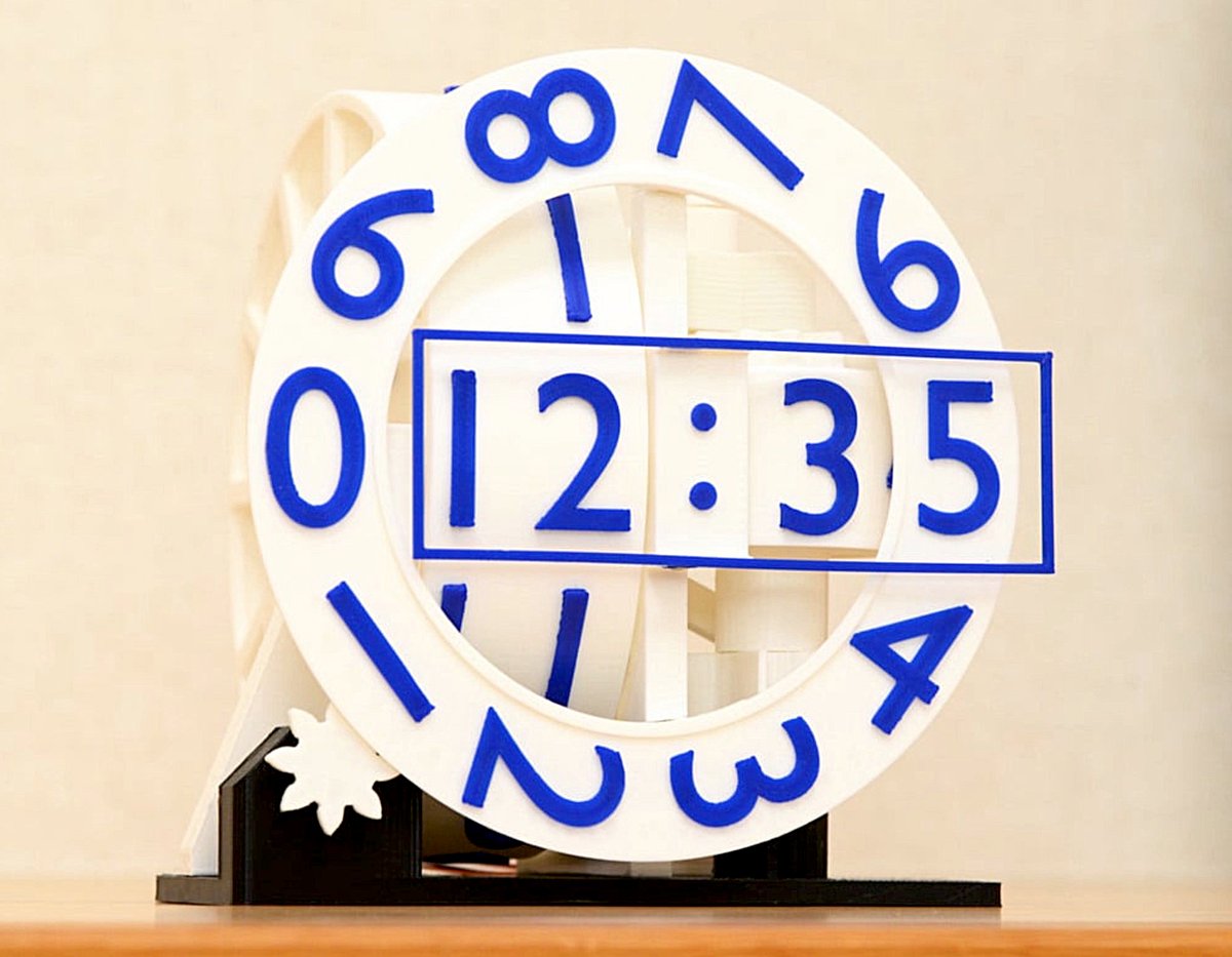 Image of Cool Things to 3D Print: Triaxial Numechron Clock