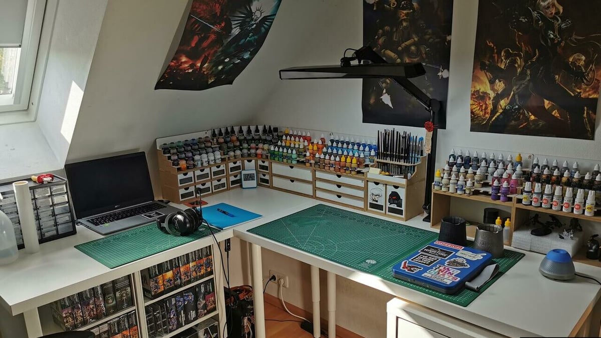 Eventually you can build up to a complete painting studio
