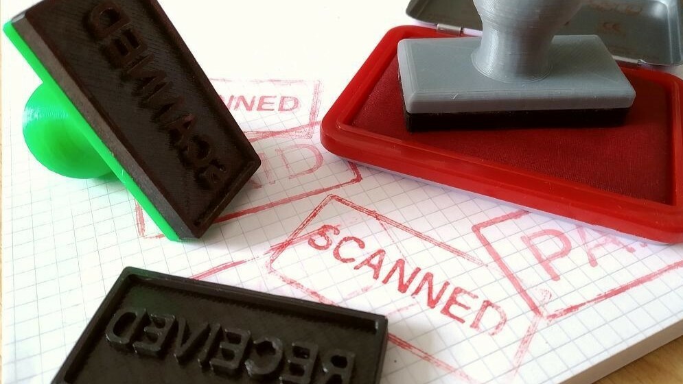 A few 3D printed stamps