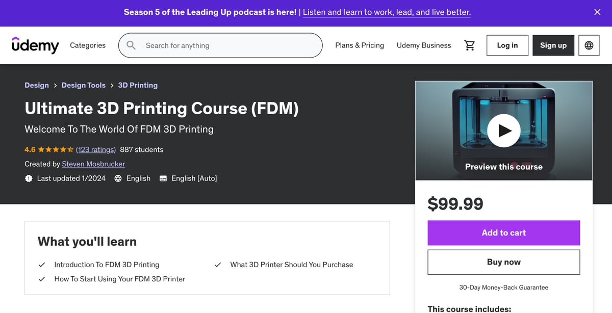 Image of Learn 3D Printing With Online Courses: Udemy