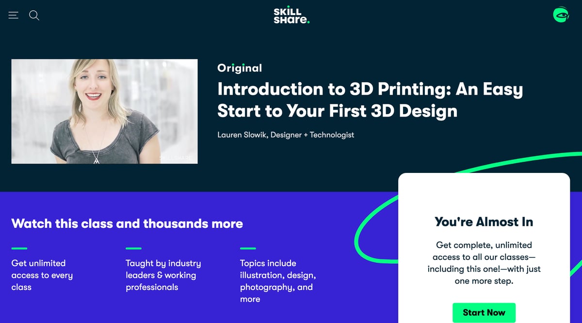 Image of Learn 3D Printing With Online Courses: Skillshare