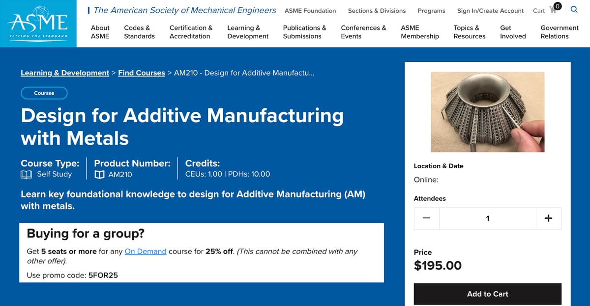 Image of Learn 3D Printing With Online Courses: American Society of Mechanical Engineers