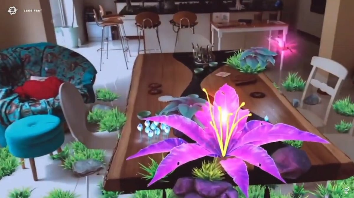 Snapchat's lidar lenses allow you to beautifully decorate your house, at least virtually