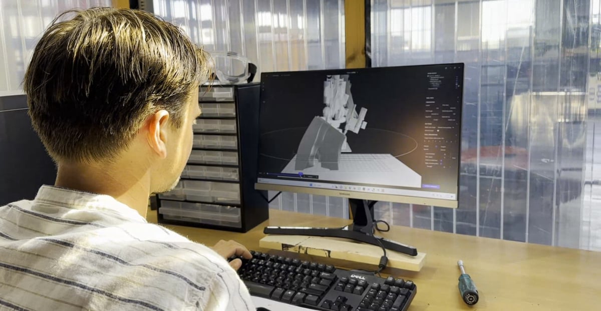 Imagem do projeto para impressão 3D em grande escala: Software para gerar percursos de ferramentas LFAM