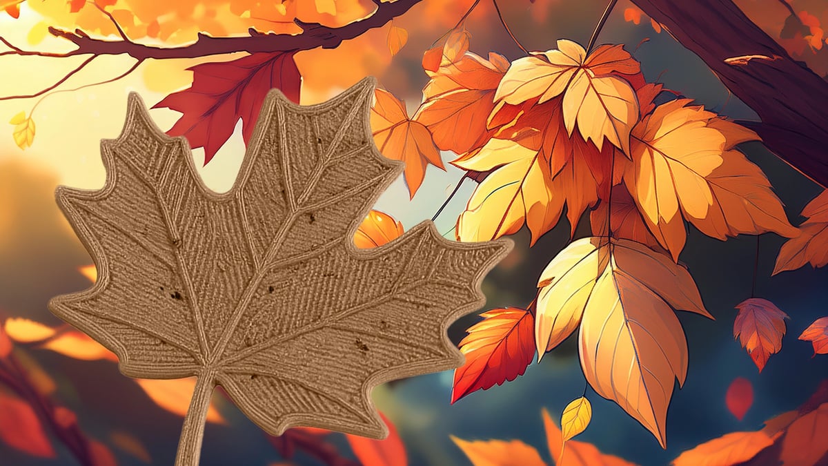 cookiecad pumpkin spice pla leaf