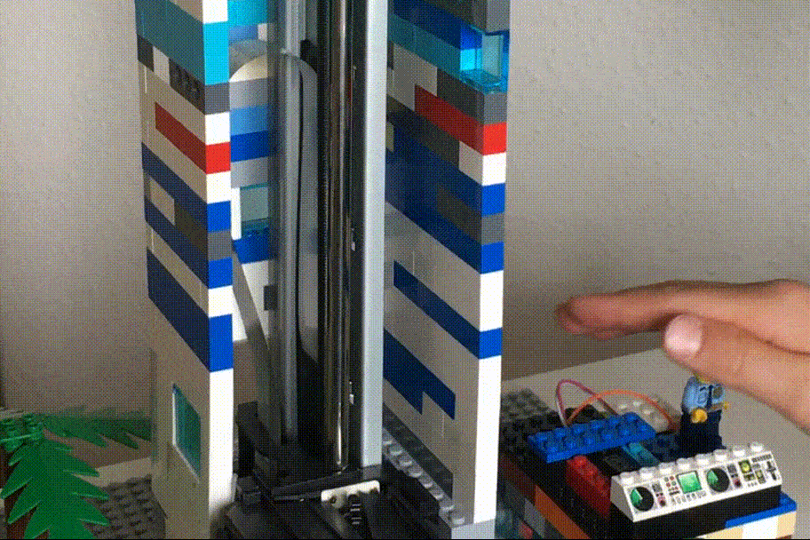 Get to the top with this Lego elevator