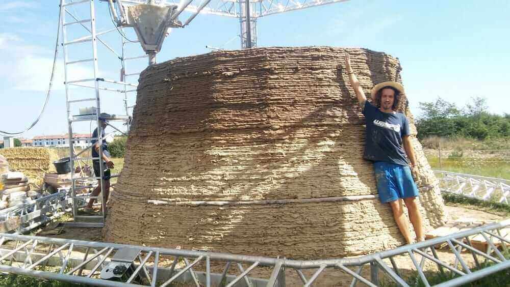 WASP are 3D Printing a Shelter Built from Clay and Straw