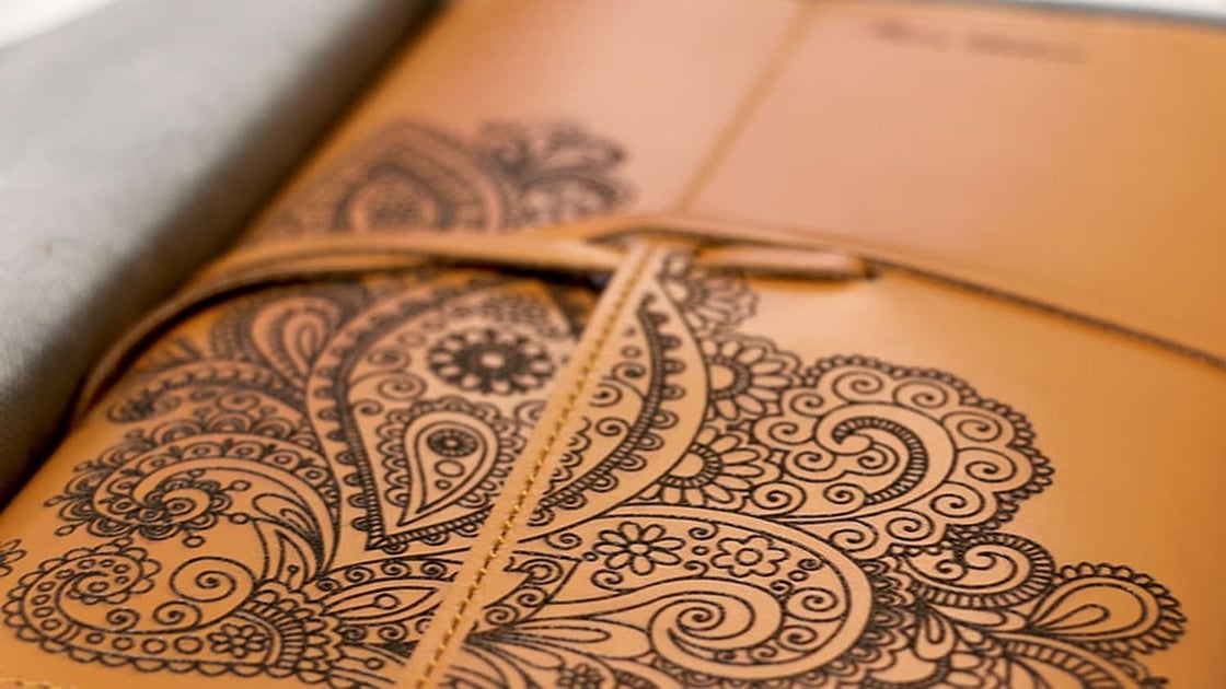 Laser Engraving Leather Notebeook