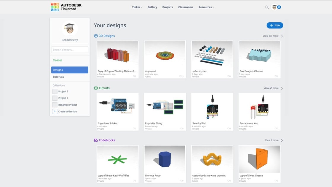 Tinkercad's Dashboard Gets a Facelift All3DP