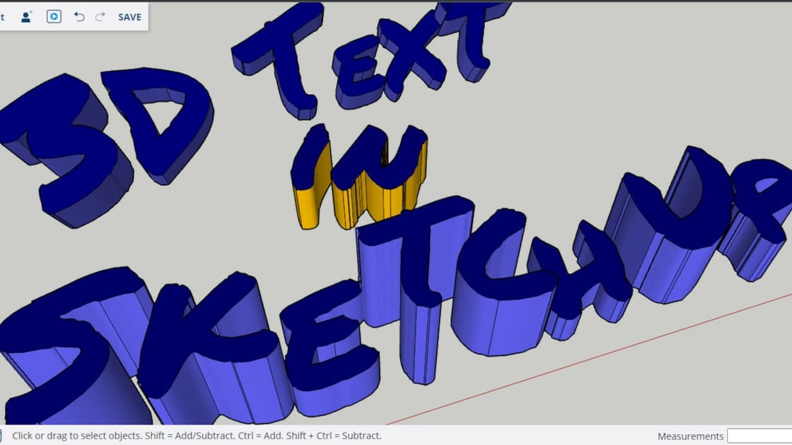 3D Text in SketchUp How to Make, Edit & Move 3D Text? All3DP
