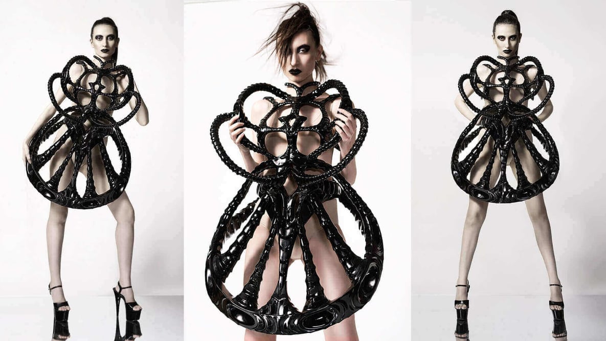 Featured image of Space-Inspired 3D Printed Vortex Dress Is From Another Planet