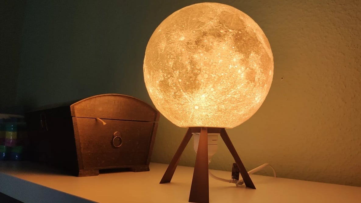 Featured image of 3D Printed Moon: Best STLs for Lamps, Planters, & More