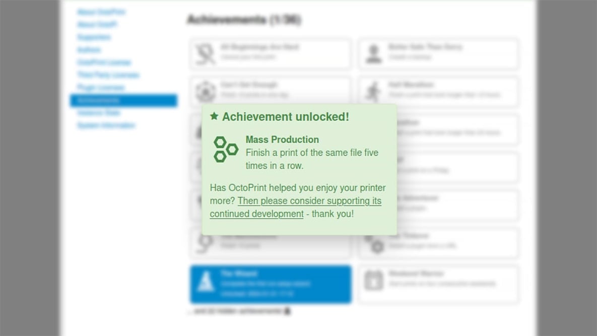 Featured image of OctoPrint Version 1.10.0 Released, Includes 3D Printing ‘Achievements’